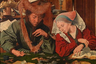 ‘The Moneychanger and His Wife’ — Marinus van Reymerswale