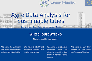 Agile Data Analysis upcoming courses on Urban Mobility Data Science