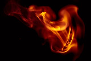 Close up of a flame