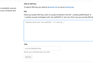 How to add ssh key to gitlab accounts