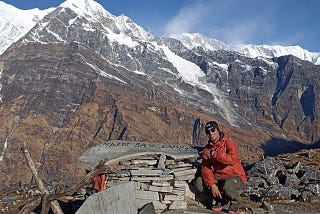 Me Treking Mardi Himal photo by the author