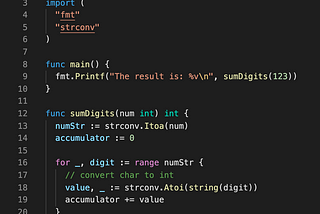 Parse digits from a number in Golang