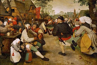 A painting. Pieter Brueghel the Elder (1526/1530–1569) The Peasant Dance