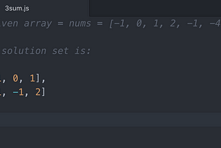 [Leetcode 15] 3Sum in JavaScript