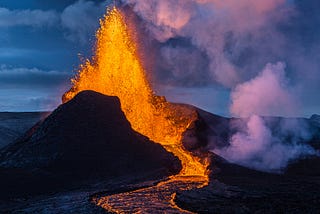 What will happen if humans dump their waste into volcanoes?