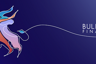 Stilized bull with bright colours being drawn with one simple and playful line