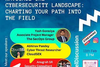 The Importance of Community in Cybersecurity: Reflections on a Panel Discussion.