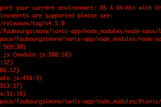 How to fix “Error: Node Sass does not yet support your current environment: OS X 64-bit with…