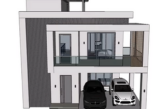 Modern House Design 3D view