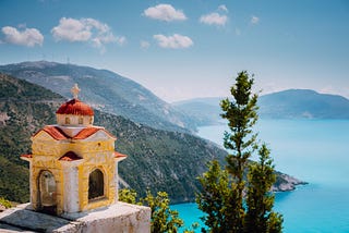 A roadside shrine by the Greece coast