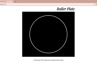 P5 Boiler Plate — Vanilla HTML