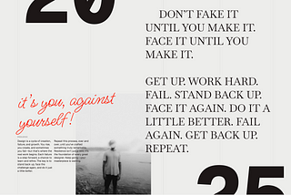 Desktop wallpaper design with text “It’s you against yourself”. A motivational concept