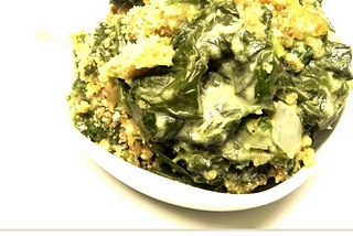 Side Dish — Greens — Fresh Spinach Gratin
