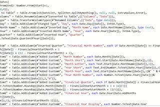 Power Query M code for creating a date table