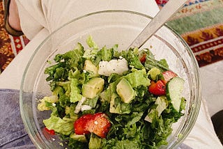 Avocado, Strawberry, Goat Cheese Salad