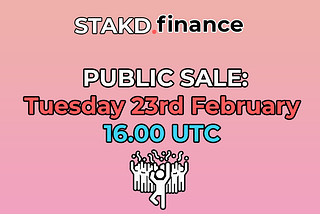 STAKD.finance Public sale