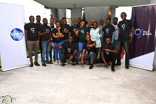 Group photo of web3 warri community after the building subgraphs codelabs session.