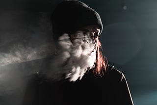 Girl smoking in the dark. Stacy Crutchfield