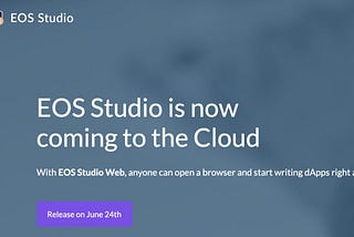 EOS Studio is Coming to the Cloud