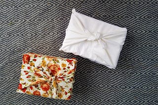 Furoshiki for two small boxes