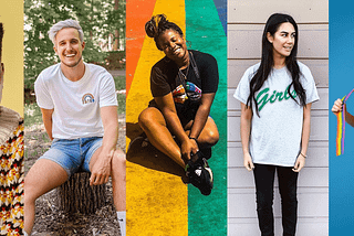 Queer content creators posing