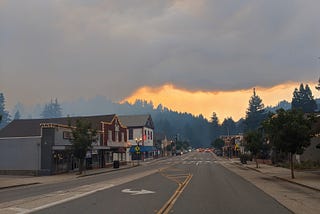 Smoke from wildfire above Boulder Creek, CA — taken by author Aug 18, 2020