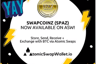 SPAZ is now on AtomicSwapWallet