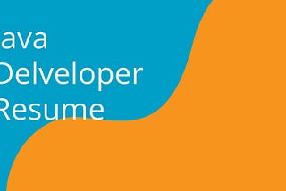Java Developer Resume
