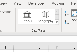 Stock prices in Excel