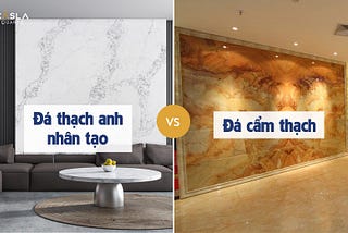 Sự giống và khác nhau đá cẩm thạch và đá thạch anh nhân tạo