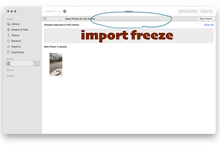 Why does import freeze when transferring files from iPhone to macOS?