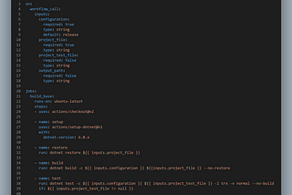 Simple GitHub actions reusable workflow using .NET 6