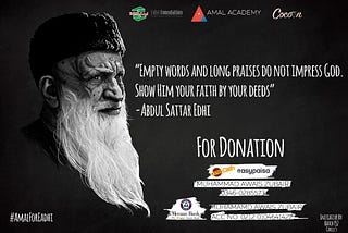 Donation drive for Edhi Foundation