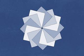 Abstract image of squares forming a pinwheel