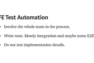 Frontend Test Automation