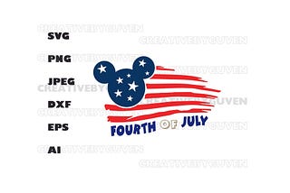 Mickey Mouse svg for 4th of July Independence Day celebration USA Independence Day SVG Bundle for 4th of July svg file for print out