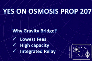 Ottersync Votes ‘Yes’ on Osmosis Proposal 207 — Gravity Ethereum Bridge