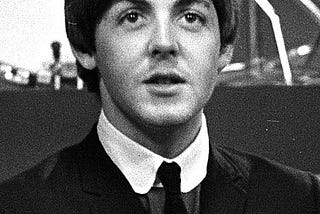 Paul McCartney in black and white, circa 1964