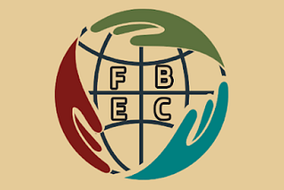 Tan background graphic with a lined sphere that says FBEC and green, red, and blue hands pressed on the edges of the sphere. This is the FBISD Equity Coalition’s logo.