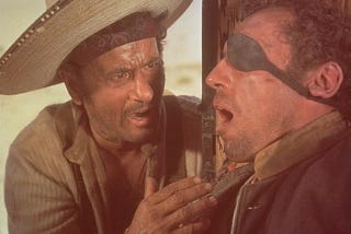 Eli Wallach and Antonio Casale in The Good, the Bad and the Ugly (1966), Public Domain, Wikimedia Commons