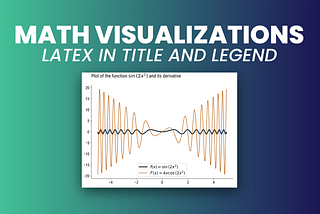 How to Add LaTeX Equations to Chart Title and Legend