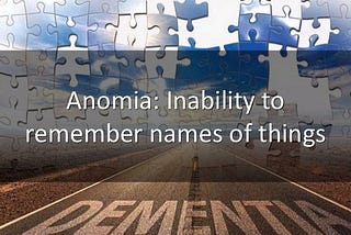 Anomia in Alzheimer’s disease