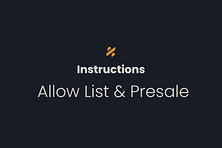 How the Uppercent Allow List & Presale works