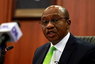 Godwin Emefiele, governor of Central Bank of Nigeria (CBN).