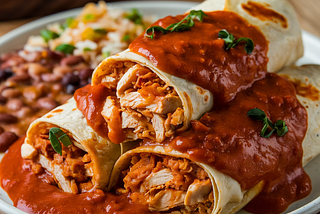 Smothered Baked Chicken Burritos Recipe