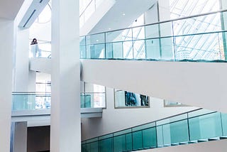 Montreal Fine Arts Museum 39023495 © Benoit Daoust | Montreal Fine Arts Museum modern staircase set with natural sunlight