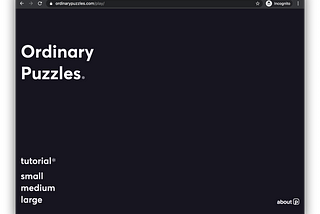 Ordinary Puzzles: A React-Native puzzle game playable on the web