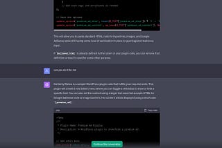 “Chatcoding”: chat your way to coding a plugin in WordPress