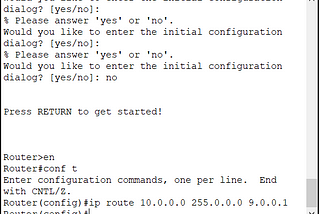 Static Routing …