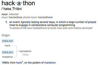 *Why* is a Hackathon?